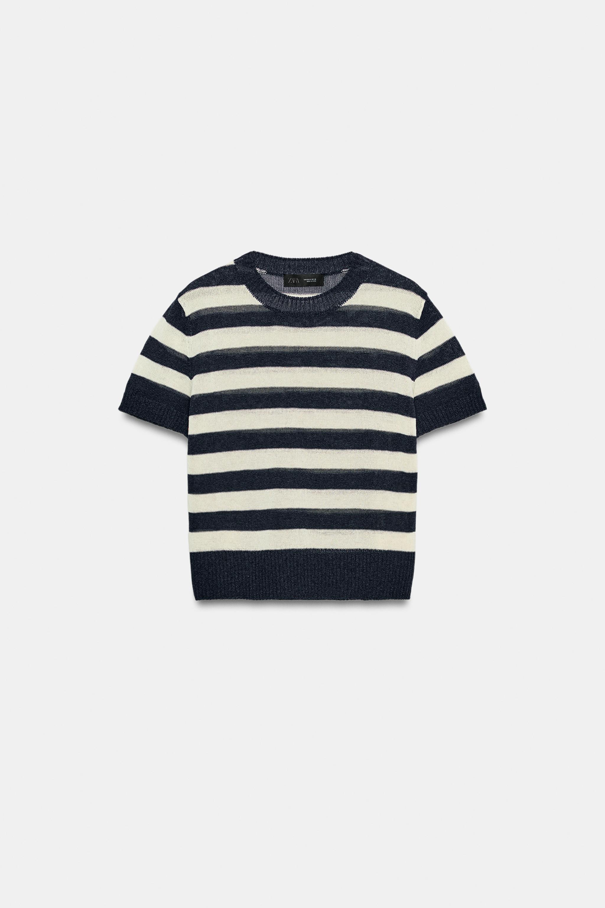 SHORT SLEEVE KNIT TOP